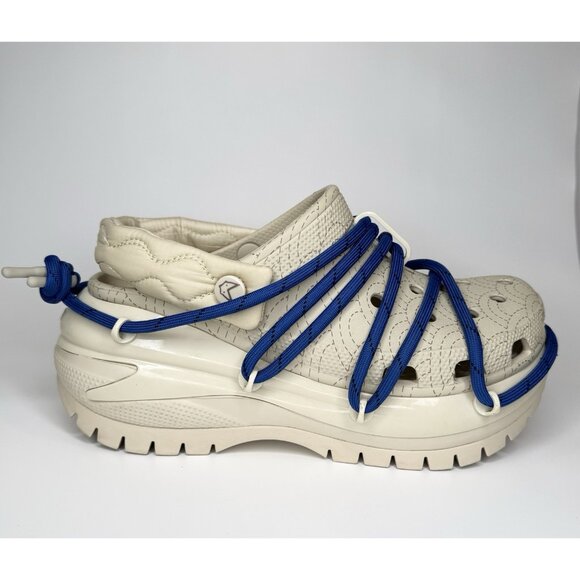 Rauw Alejandro Crocs Mega Crush Clog Men’s Size 7/ Women’s Size 9 Bone Platform - Picture 3 of 8